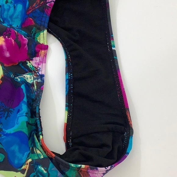 Envya swimwear off the shoulder ruffle one piece multi color swimsuit size L NWT - Picture 14 of 16